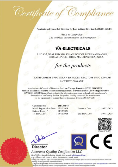 VA Electricals, Transformers, Ups Transformers, Tape Wound Current Transformers, Potential Transformers, Line Chokes, Isolation Transformers, Inverter Transformers, Harmonic Filter Reactor